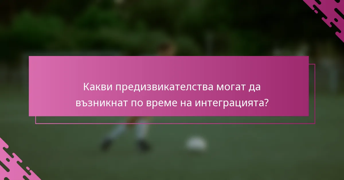 Какви предизвикателства могат да възникнат по време на интеграцията?